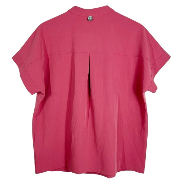 MEDICLO Rose Pink Short Sleeve Scrub Top Size Large - Picture 10 of 10